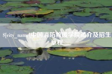 锦州中国消防救援学院简介及招生章程