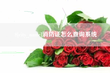 锦州消防证怎么查询系统