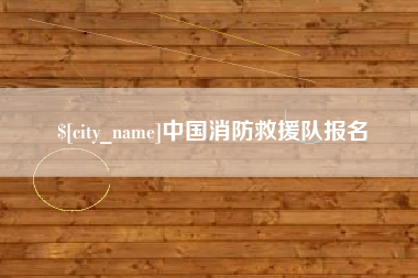 锦州中国消防救援队报名