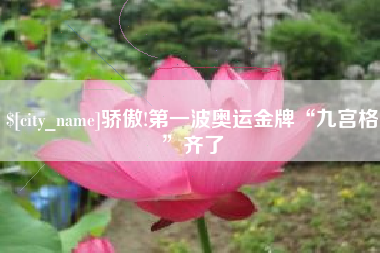 锦州骄傲!第一波奥运金牌“九宫格”齐了