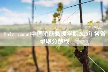 锦州中国消防救援学院2020年各省录取分数线
