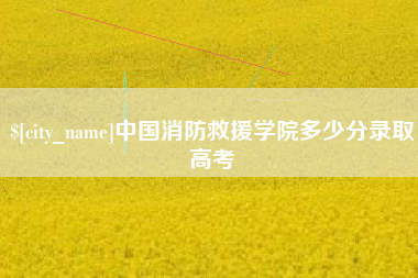 锦州中国消防救援学院多少分录取高考