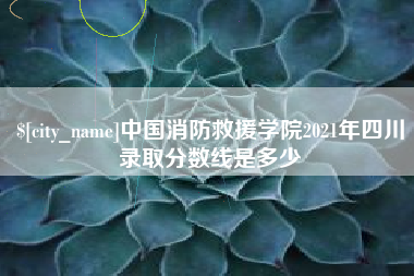锦州中国消防救援学院2021年四川录取分数线是多少