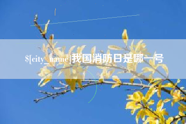 锦州我国消防日是哪一号