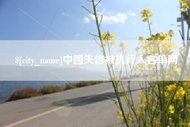 锦州中国失信被执行人名单网