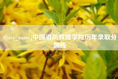 锦州中国消防救援学院历年录取分数线
