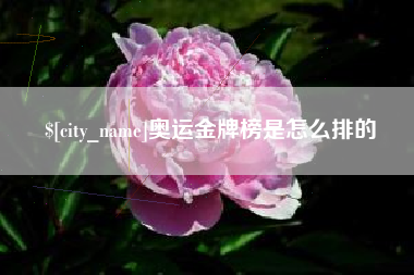 锦州奥运金牌榜是怎么排的