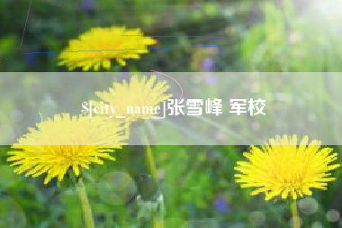 锦州张雪峰 军校