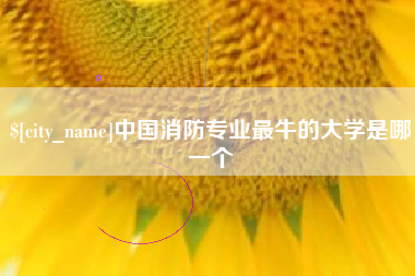 锦州中国消防专业最牛的大学是哪一个