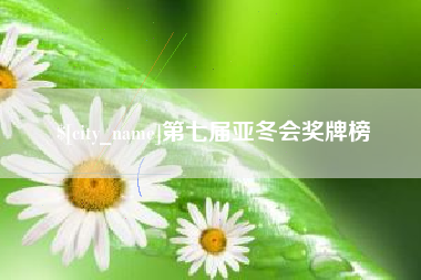 锦州第七届亚冬会奖牌榜