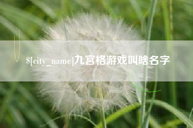 锦州九宫格游戏叫啥名字