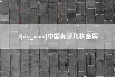 锦州中国有哪几枚金牌