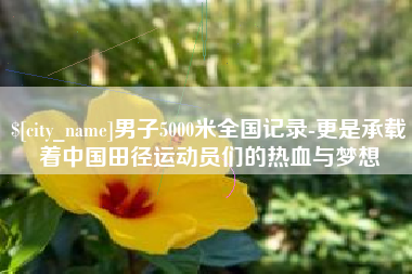 锦州男子5000米全国记录-更是承载着中国田径运动员们的热血与梦想