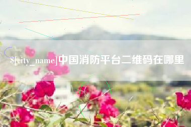 锦州中国消防平台二维码在哪里
