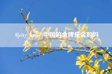 锦州中国的金牌是金的吗