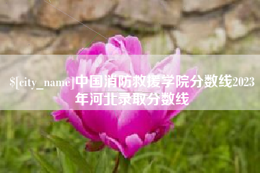 锦州中国消防救援学院分数线2023年河北录取分数线