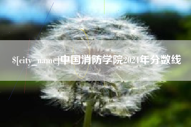 锦州中国消防学院2024年分数线