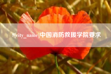 锦州中国消防救援学院要求