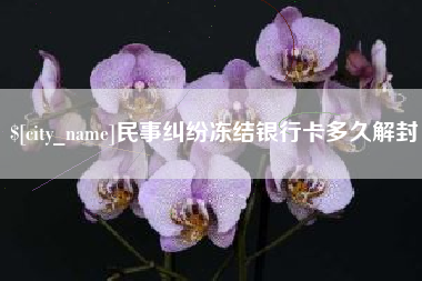 锦州民事纠纷冻结银行卡多久解封