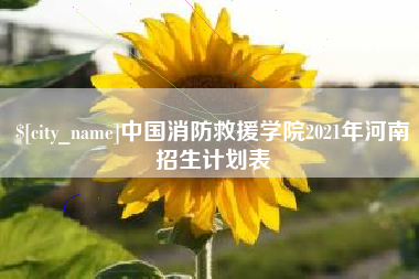 锦州中国消防救援学院2021年河南招生计划表