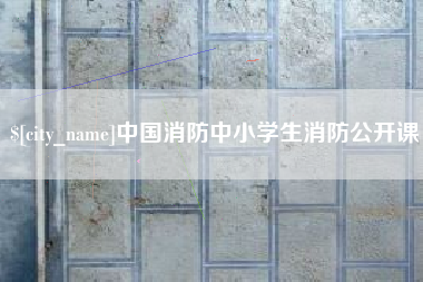 锦州中国消防中小学生消防公开课