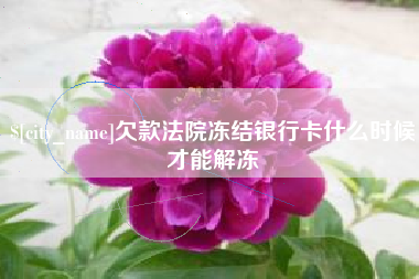锦州欠款法院冻结银行卡什么时候才能解冻