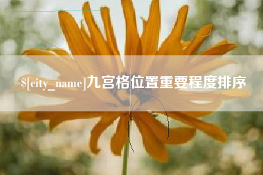 锦州九宫格位置重要程度排序