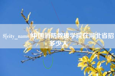 锦州中国消防救援学院在河北省招多少人