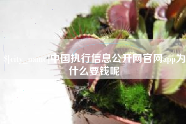 锦州中国执行信息公开网官网app为什么要钱呢