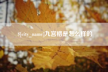 锦州九宫格是怎么样的