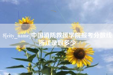锦州中国消防救援学院报考分数线浙江录取多少