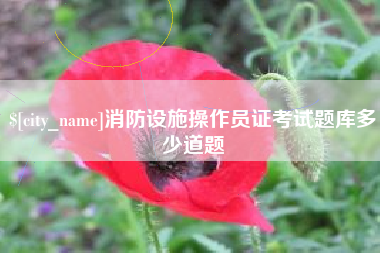 锦州消防设施操作员证考试题库多少道题