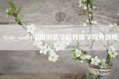 锦州中国消防学院救援学院分数线